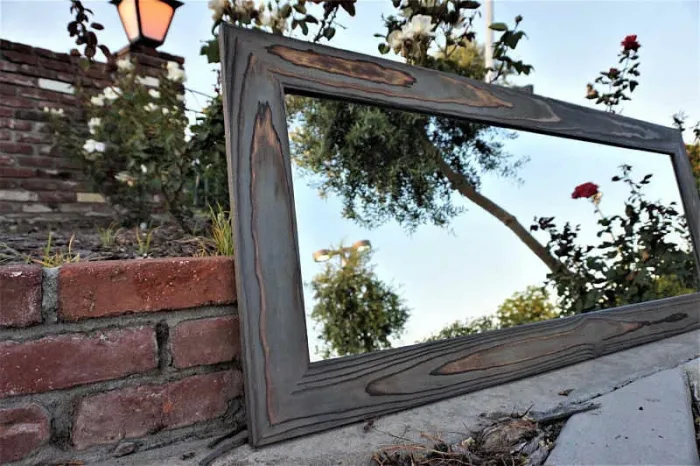 Gray wood mirror 3