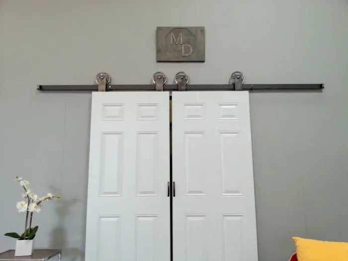 top mount barn door hardware