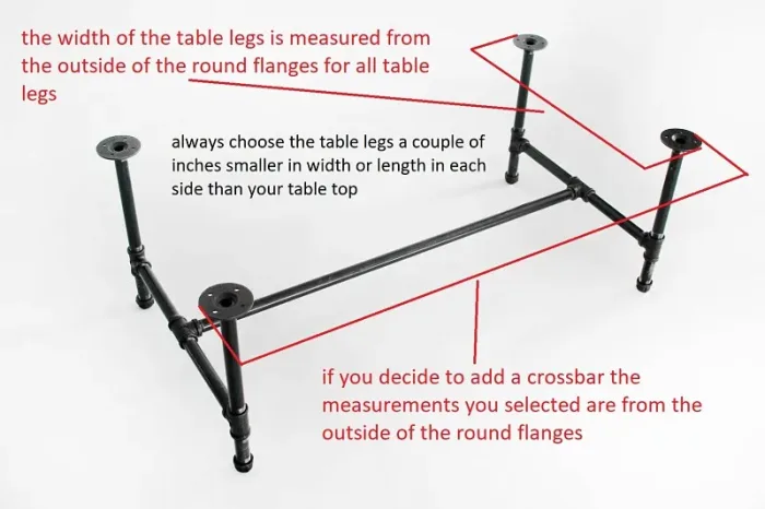 industrial pipe table legs
