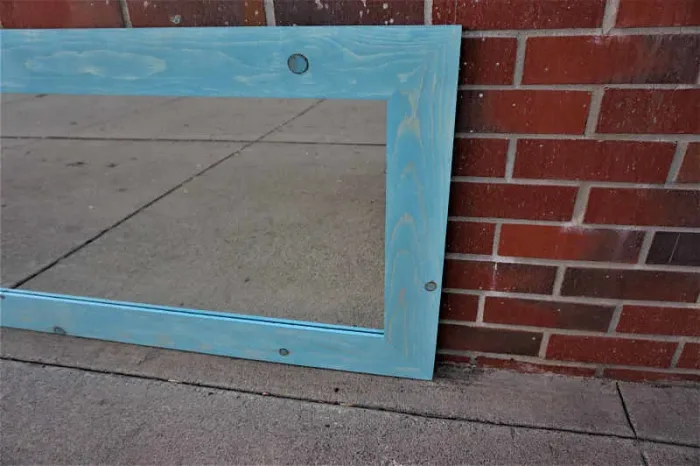 VINTAGE AQUA MIRROR - Image 4