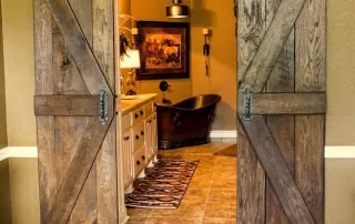 Double barn door hardware