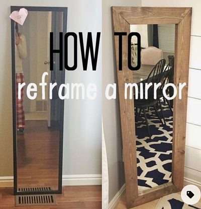 Reframing A Mirror 5 Unique Ways, How To Reframe Mirrored Closet Doors