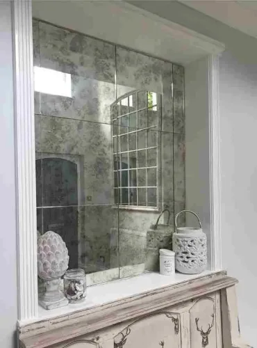 Handcrafted antique mirror tiles made in the USA