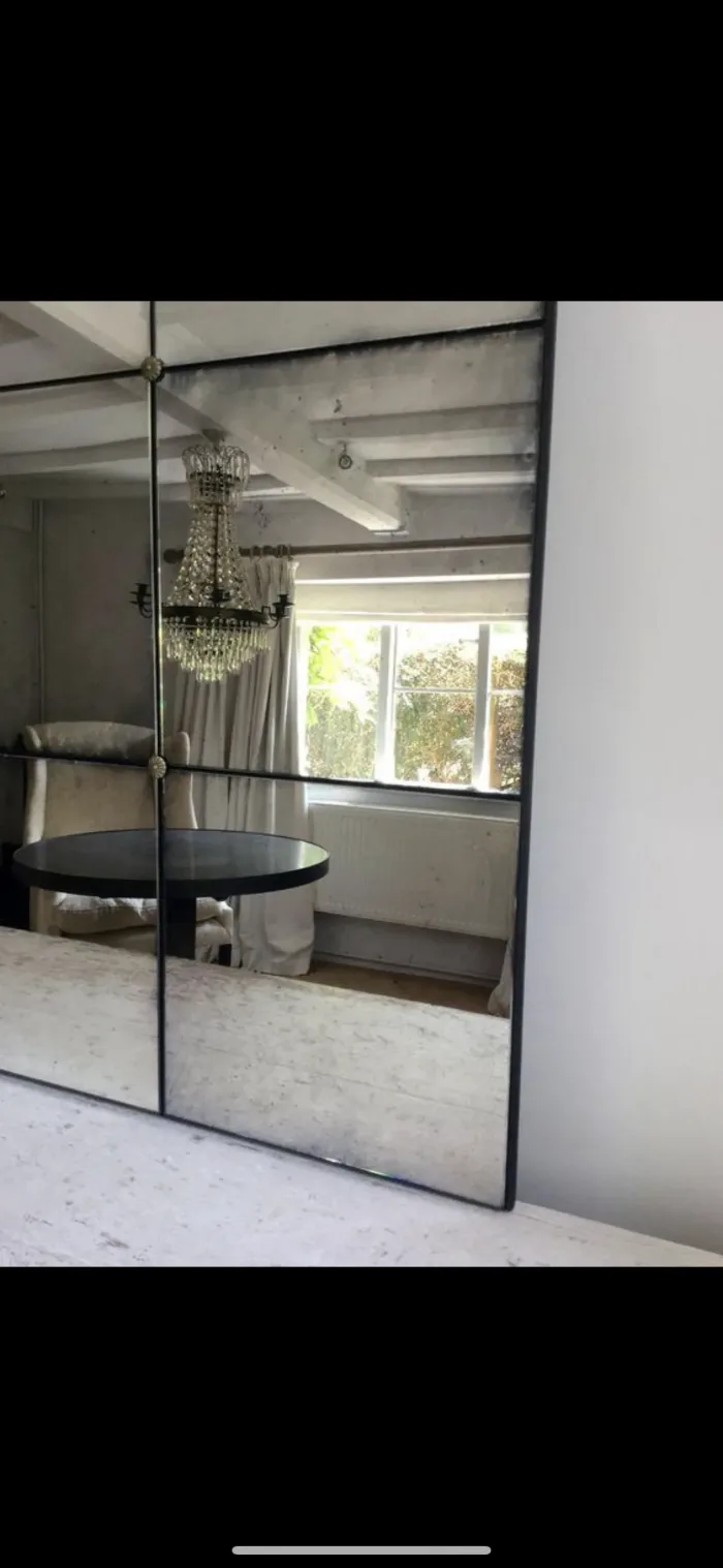 Custom standing Mirror made with Antique Mirror tiles 46''x 86'' for Dzina