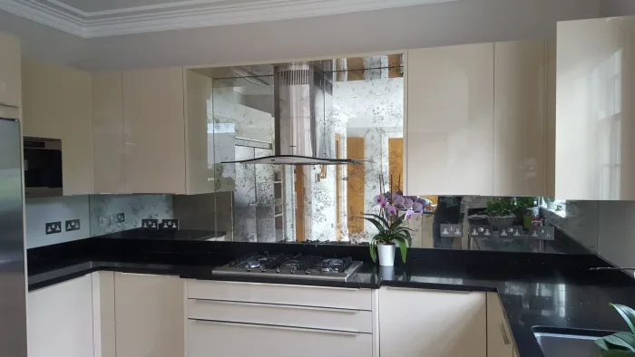 Custom Antique mirror tiles 4 Units 24 '' x 18'' for Vickie Bryant