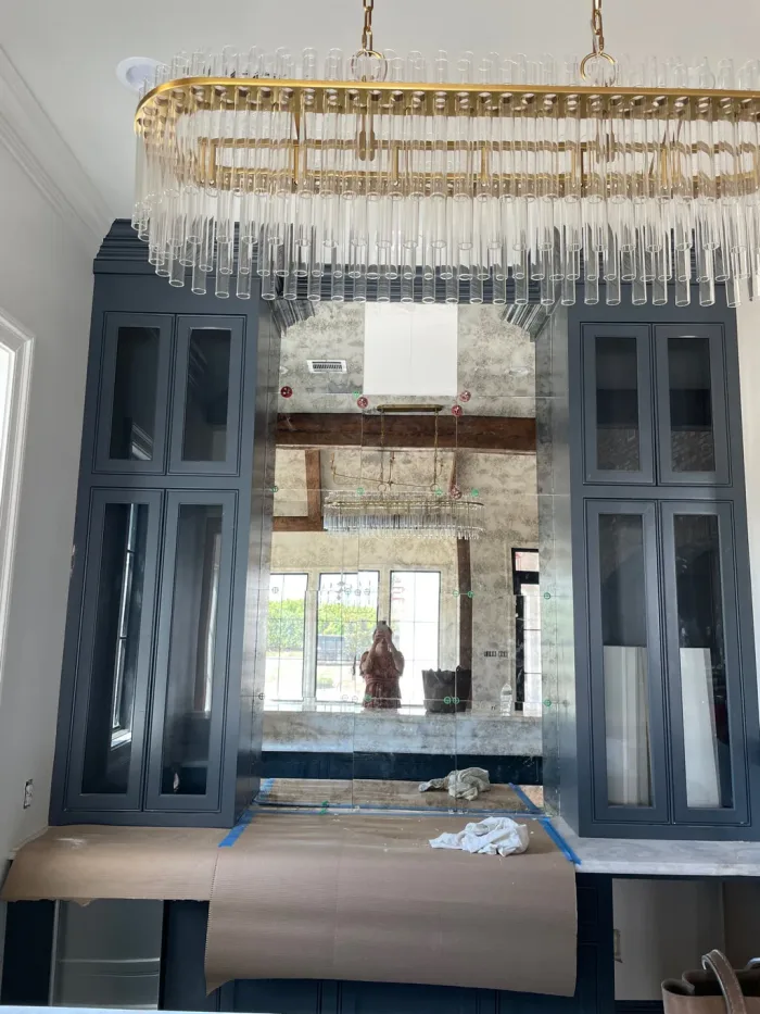 Custom Antique mirror tiles for Mishelle Lussier