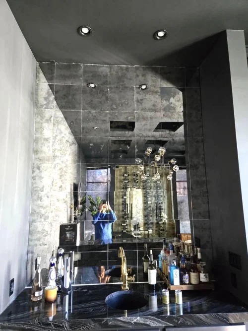 antique mirror bar