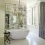 Light antique mirror tiles custom cut for luxury kitchen design